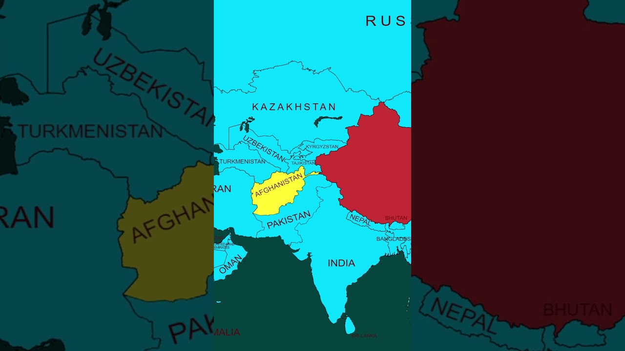 china and afganistan map#map #worldmaps #country #history #geography #mymap #hotnews #shorts