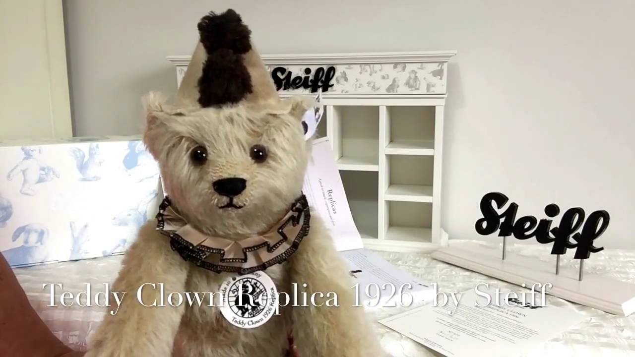 steiff white clown bear