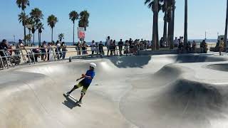 Skate Boarding at Venice Beach, California.