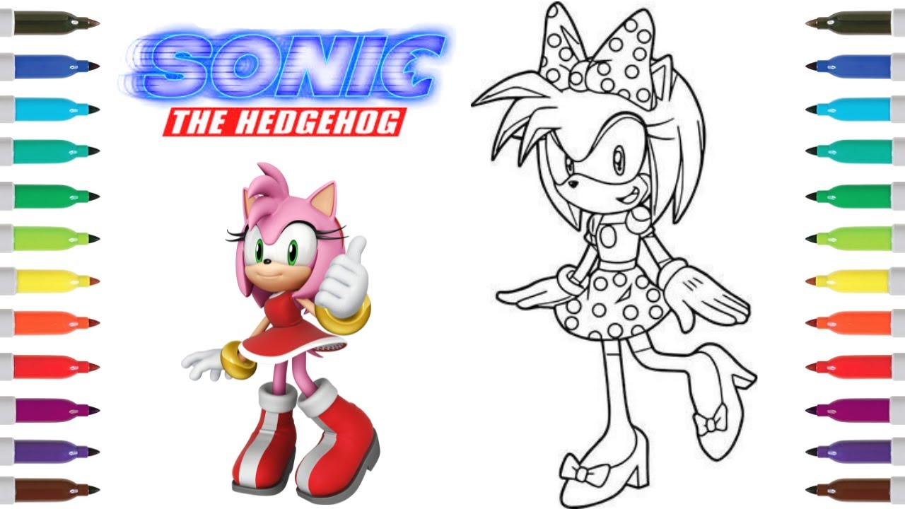 Sonic the Hedgehog Coloring Page Amy Rose Part Native/Oly