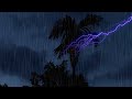 sleep instantly with heavy rain and thunder, the sound of heavy rain in thunderstorms at night ASMR