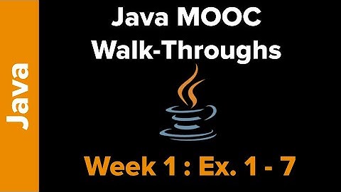 Java MOOC Week 1 Exercises 1-7