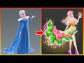 Elsa Frozen Dressed Up For Party - Disney Princesses Transformation