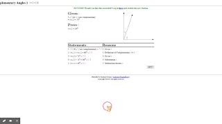 Proof: Complementary Angles 1