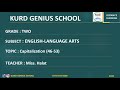 Capitalization Rules Quiz