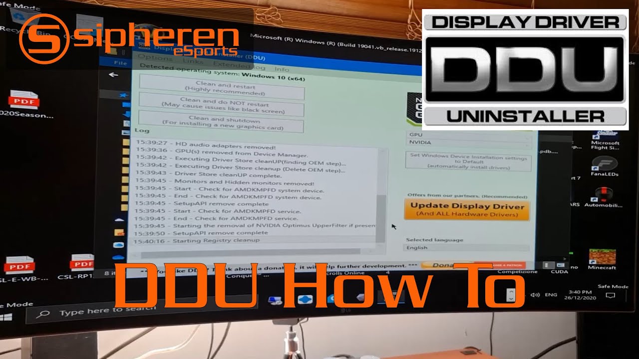 Using DDU to Update GPU Drivers - YouTube
