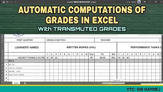 HOW TO COMPUTE GRADES IN MS EXCEL (DEPED) - Easy Tutorial screenshot 2