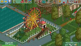 RollerCoaster Tycoon 2 (2002) 4k PC Gameplay - Belgium, Closeups of Crowds and Rides, Great Variety @NoclipGameplayLibrary