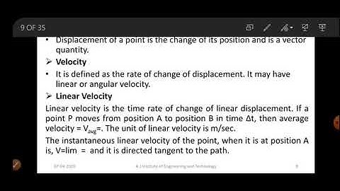 VTU KOM Module 2 Velocity and Acceleration Analysis of Mechanism Class 1