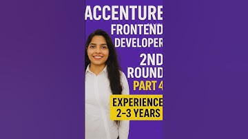 Accenture Frontend Developer React.js Interview (2nd Round (Part 4) | React.js | 2025