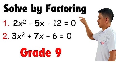 Math 9 Solve quadratic equation by factoring #howtosolve #quadraticequation #solvebyfactoring