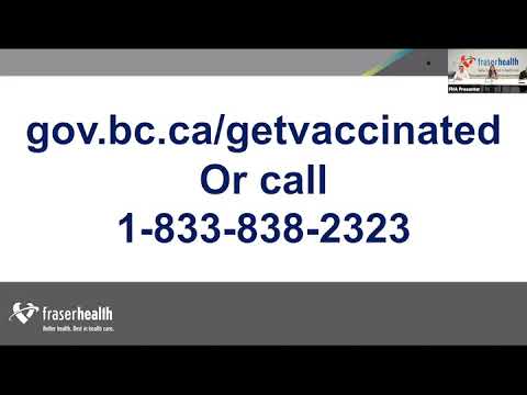 Fraser Health vaccine information session - Karen