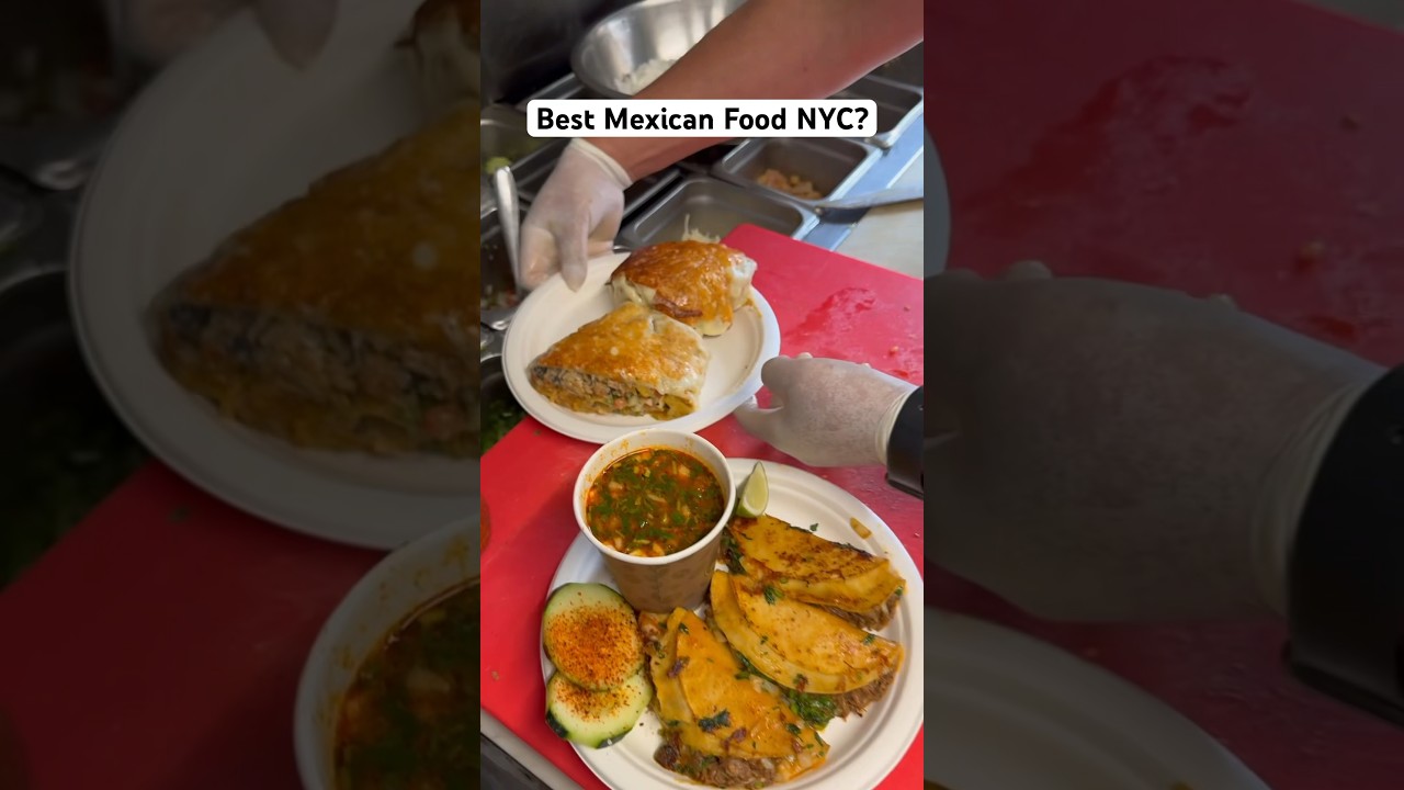 Trying the best hidden gem Mexican food in NYC 📍Sazón Villa NYC #mexicanfood #nyc #burrito
