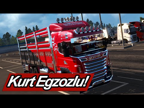 Euro Truck Simulator 2 - Kurt Egzozlu Scania Kırkayak Kamyonu!