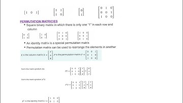 12FURTHER EX11F Q1&2 Permutations matrices