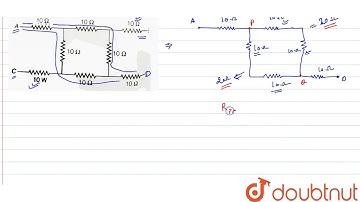 What will be the equivalent resistance fo circuit shown in figure between two points A and D?