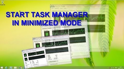 Windows 8.1 Startup Programs: Start Task Manager in Minimized Mode