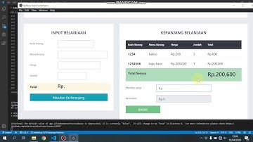 Aplikasi Kasir Sederhana Dengan Bootstrap & Electron.js