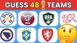 FOOTBALL QUIZ - GUESS ALL 48 WORLD CUP 2026 TEAMS BY THEIR LOGOS