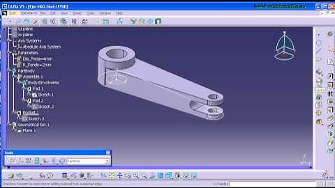 CATIA V5 desde cero. Ejer-02-Sketch Lever. Segunda parte