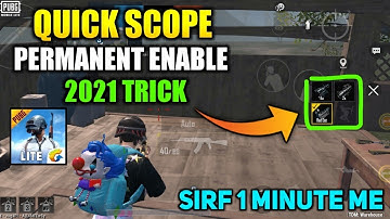 Pubg Mobile Lite Quick Scope Switch Enable | How To Get Quick Scope Enable | Pubg Lite | Ninja army