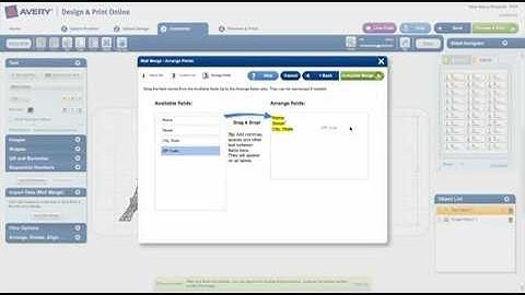 Avery Design & Print Online - uitleg over mailmerge software voor etiketten