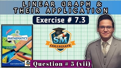 Exercise 7.3 | Question # 5(vii) | Linear Graph and Their Application |  Class 9 | Karachi/Sindh 