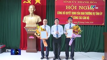 Công bố các quyết định của Ban thường vụ Tỉnh ủy Thanh Hóa về công tác cán bộ TP Sầm Sơn