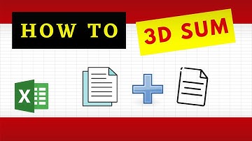 How to 3D SUM across multiple worksheets // 3DSUM Formula