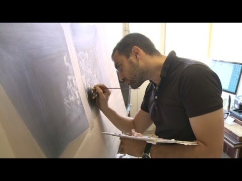 Iranian painter beautifies Tehran streets