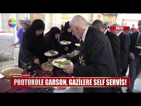 Protokole garson, gazilere self servis!