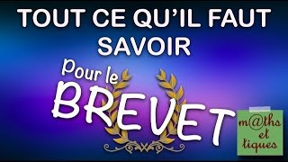 BREVET : TOUT ce qu'il faut savoir en maths + CONSEILS