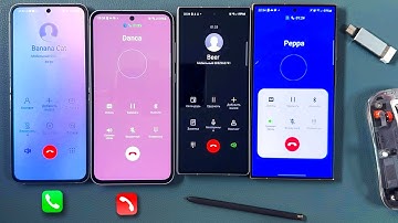 Samsung Galaxy S24 Ultra + A55 + Z Flip 6 + Z Fold 6 - Incoming Call vs Fake Call with Mouse Control