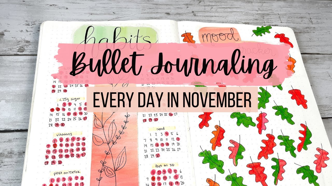 FILLING OUT MY BULLET JOURNAL EVERY DAY FOR A MONTH | Daily Bullet Journal Spread Ideas