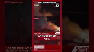 A large scrap metal fire in Kernersville broke out last night