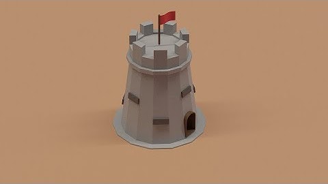 Workflow Lowpoly-Castle - Blender