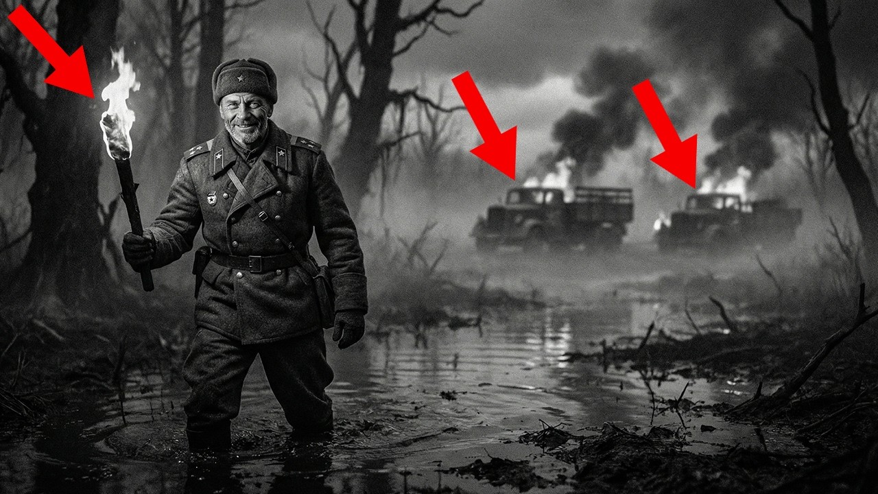 Немцы записали в донесении «огонь из болота» — 17 грузовиков сгорели за ночь, а следов не нашли