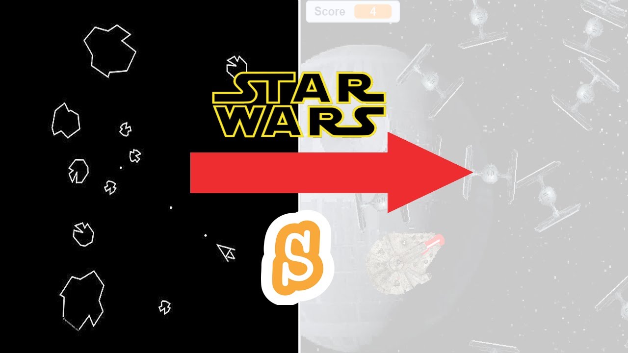 I turned Asteroids into a Star Wars game in Scratch - YouTube