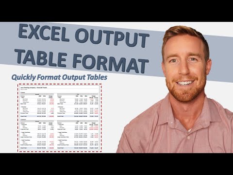 How to Format Output Tables in Excel (SIMPLE FORMATTING APPROACH)
