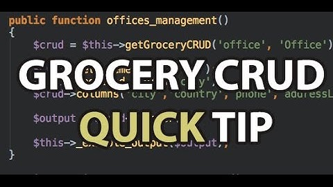 Quick Pro Tip: How to re-use Grocery CRUD common methods