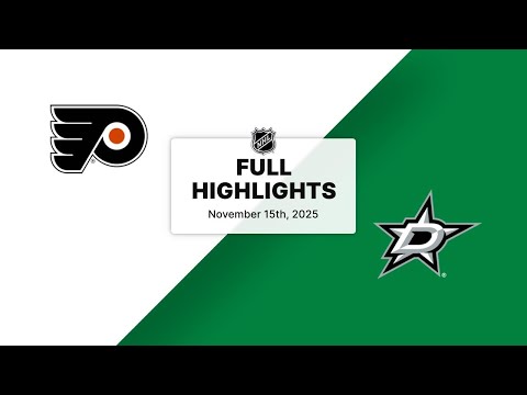 NHL Highlights | Flyers vs. Stars | November 15, 2025