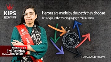 Heroes are made by the path they choose - Aiza Ashraf Zia 3rd Position NMDCAT 2020