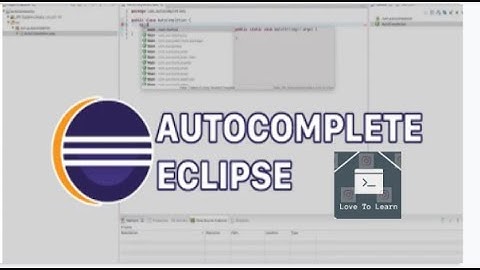 #eclipse eclipse Content Assist without Ctrl + Space #contentassist #lovetolearn #java