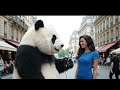 Realistic Panda Travels to Paris – AI World Tour Adventure 🐼✈️🇫🇷