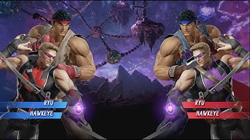 Hawkeye and RYU vs Hawkeye and RYU - MARVEL VS. CAPCOM: INFINITE