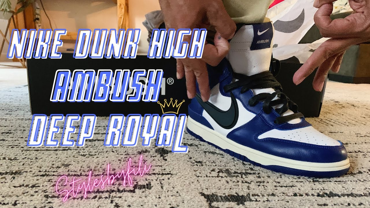 NIKE DUNK HIGH AMBUSH DEEP ROYAL REVIEW & ON FEET + SIZING