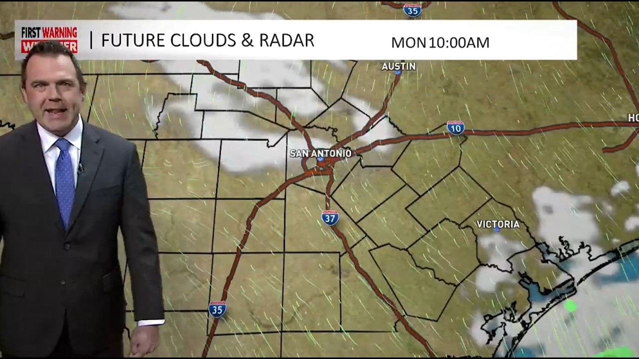 Today warms up with sun and clouds before rain chances and a cold front ...