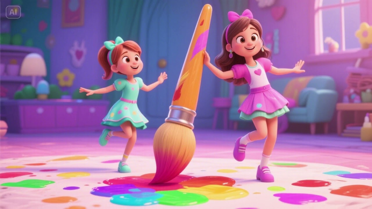 Dancing Colors – The Magical Paintbrush Song! | Nursery Rhymes & Kids Songs