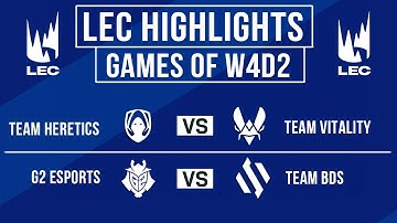 LEC Highlights ALL GAMES Week 4 Day 2 | LEC Spring 2025