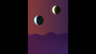 Fictional planet sunset speed paint